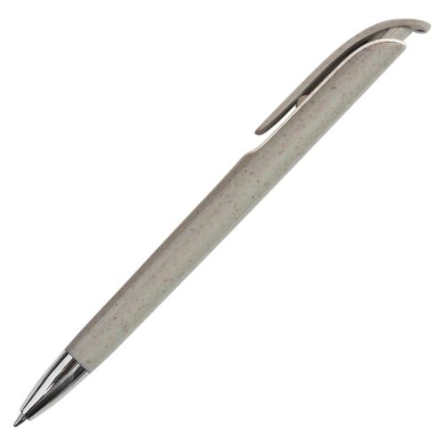 Bolígrafo ecológico de paja de trigo gris — personalizable con logo empresarial — Promobaires Buenos Aires
