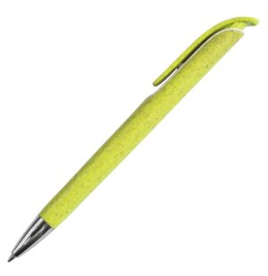 Bolígrafo ecológico de paja de trigo VERDE — personalizable con logo empresarial — Promobaires Buenos Aires