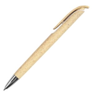 Bolígrafo ecológico de paja de trigo CREMA — personalizable con logo empresarial — Promobaires Buenos Aires