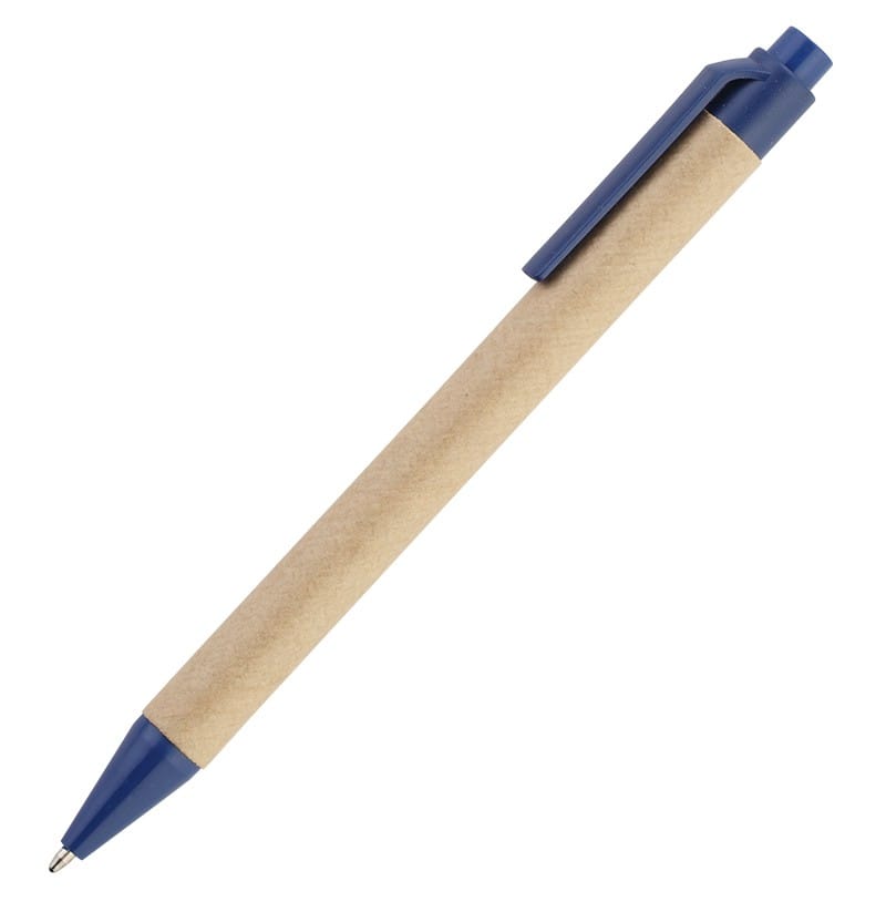 Bolígrafo ecológico Eco Pen negro de cartón reciclado — personalizable con logo — AZUL Bolígrafo ecológico Eco Pen negro de cartón reciclado — personalizable con logo — AZUL