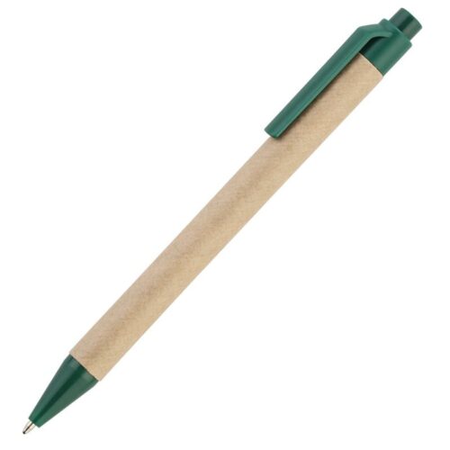 Bolígrafo ecológico Eco Pen negro de cartón reciclado — personalizable con logo — VERDE Bolígrafo ecológico Eco Pen negro de cartón reciclado — personalizable con logo — VERDE