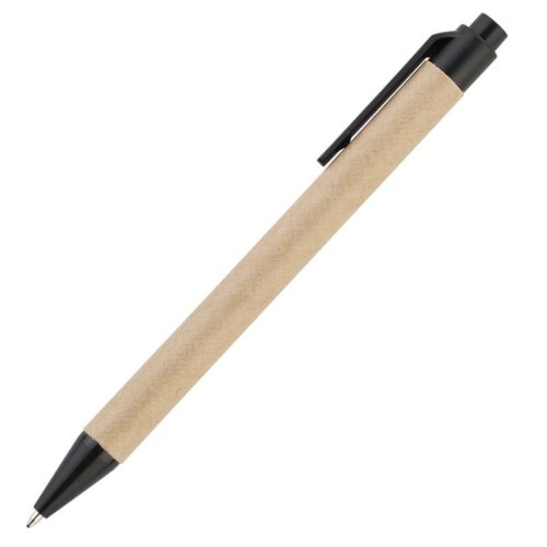 Bolígrafo ecológico Eco Pen negro de cartón reciclado — personalizable con logo — NEGRO Bolígrafo ecológico Eco Pen negro de cartón reciclado — personalizable con logo — NEGRO