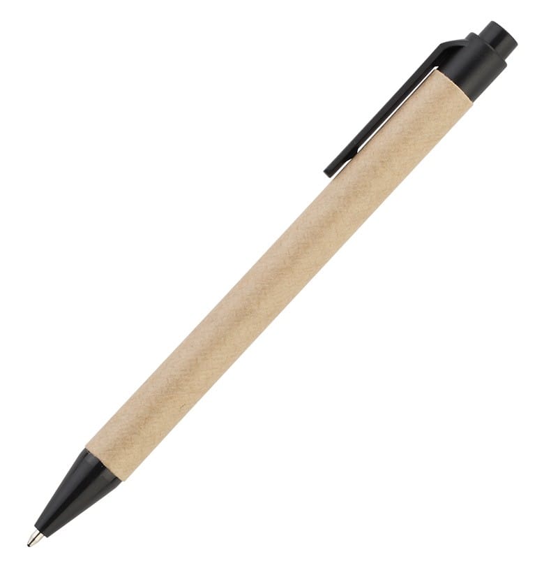Bolígrafo ecológico Eco Pen negro de cartón reciclado — personalizable con logo — NEGRO Bolígrafo ecológico Eco Pen negro de cartón reciclado — personalizable con logo — NEGRO