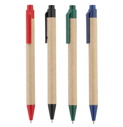 Bolígrafo ecológico Eco Pen negro de cartón reciclado — personalizable con logo — Promobaires Buenos Aires