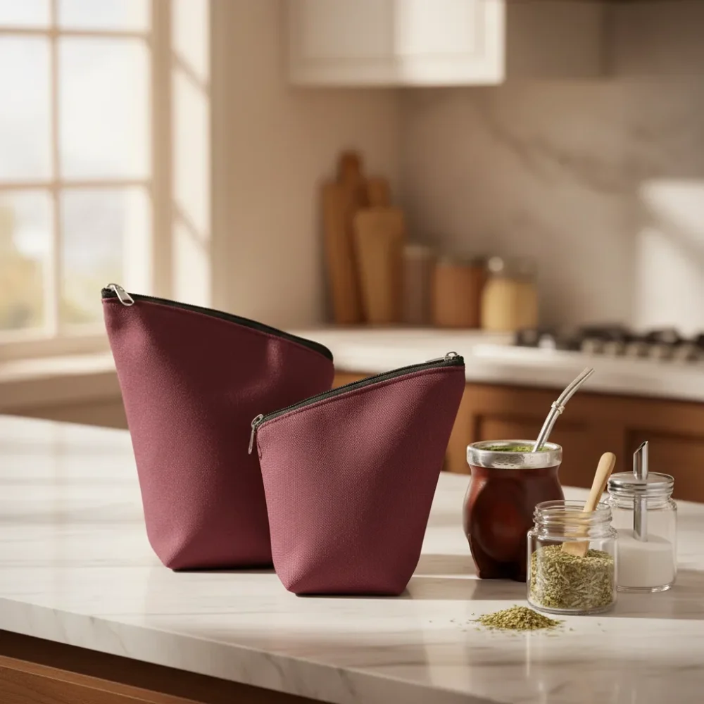 Set yerbero y azucarero para mate de cordura impermeable — personalizable con logo — Promobaires Buenos Aires Set yerbero y azucarero para mate de cordura impermeable — personalizable con logo — Promobaires Buenos Aires