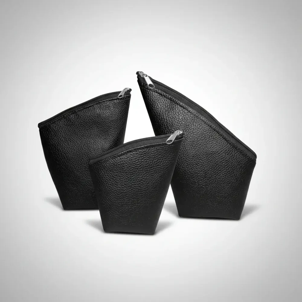 Set yerbero azucarero y porta mate de cuero ecologico impermeable — personalizable con logo — Promobaires Buenos Aires