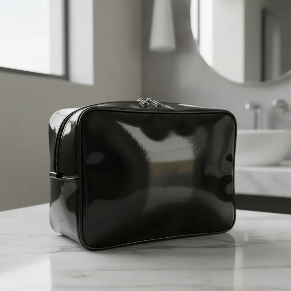 D_NQ_NP_2X_805870-MLA102833766273_122025-F Neceser porta cosméticos de viaje XL en PU charolado: personalizable con logo, Promobaires Buenos Aires
