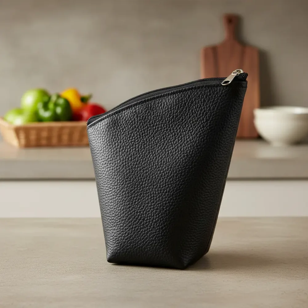 Set yerbero azucarero y porta mate de cuero ecologico impermeable — personalizable con logo — Promobaires Buenos Aires