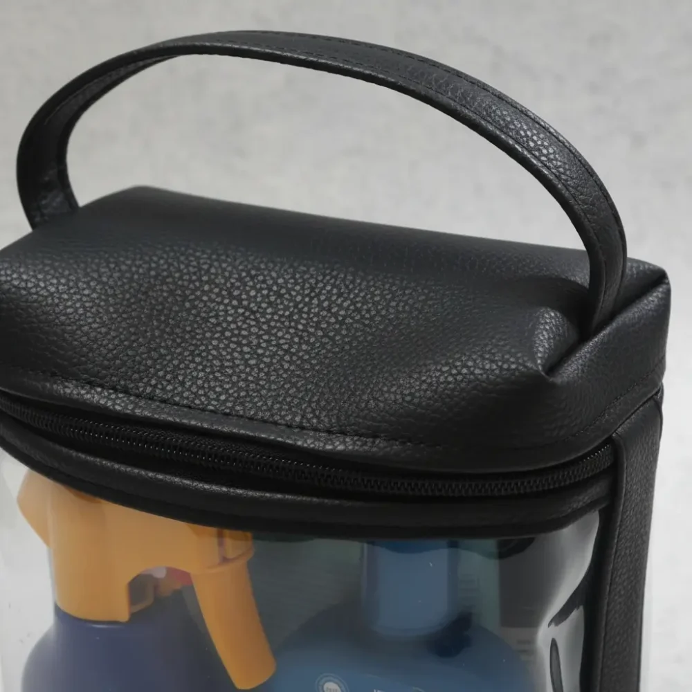 D_NQ_NP_2X_960206-MLA102832185163_122025-F Neceser de verano transparente de PVC cristal rosa para playa y viaje: personalizable con logo, Promobaires Buenos Aires