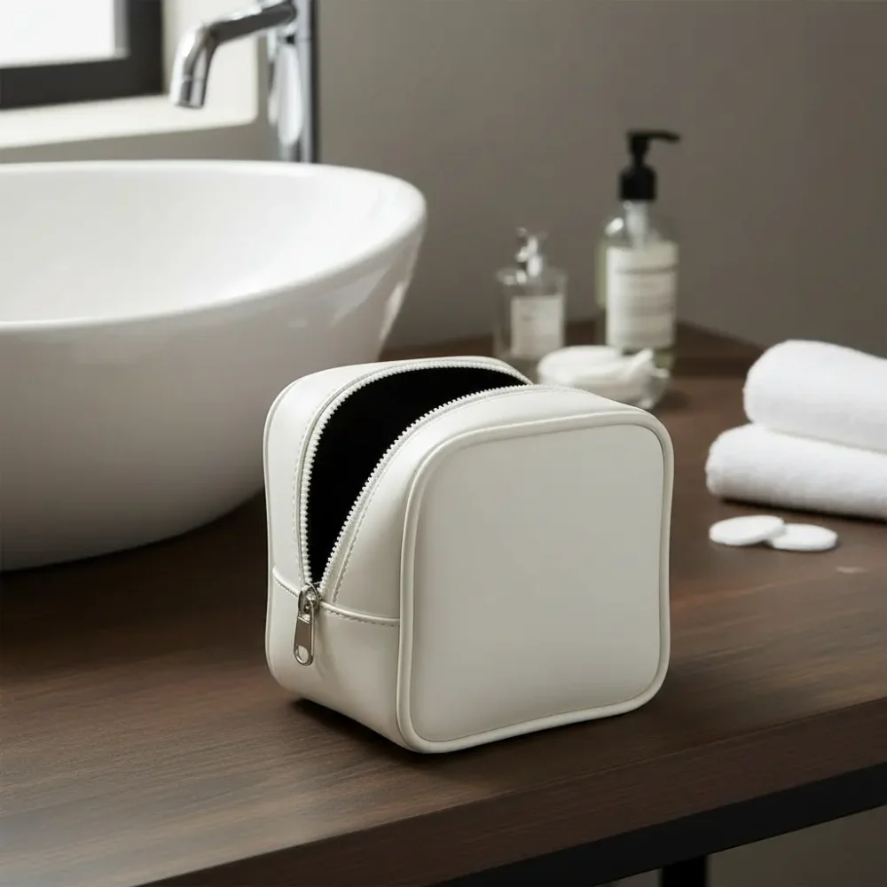 Neceser Portacosmeticos small (17) Neceser porta cosméticos de viaje small en PU charolado — personalizable con logo — Promobaires Buenos Aires