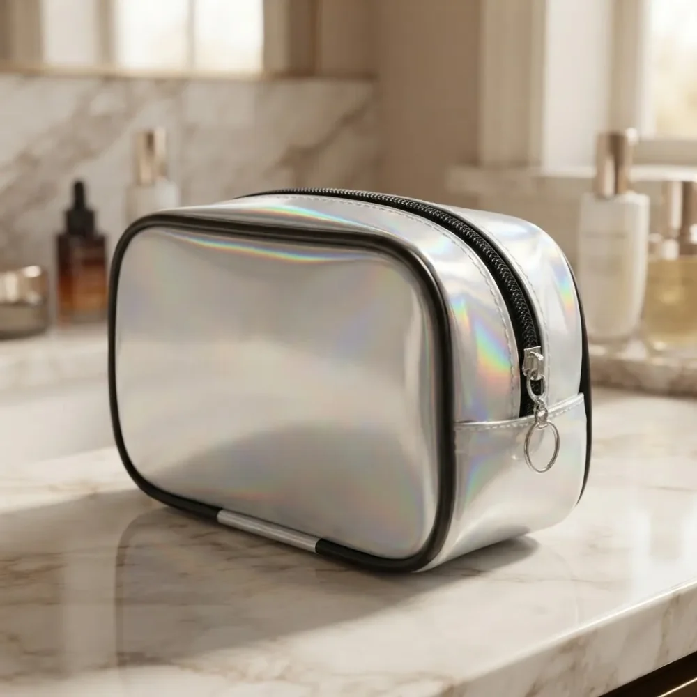 Neceser Portacosmeticos small (2) Neceser porta cosméticos de viaje small en PU charolado — personalizable con logo — Promobaires Buenos Aires